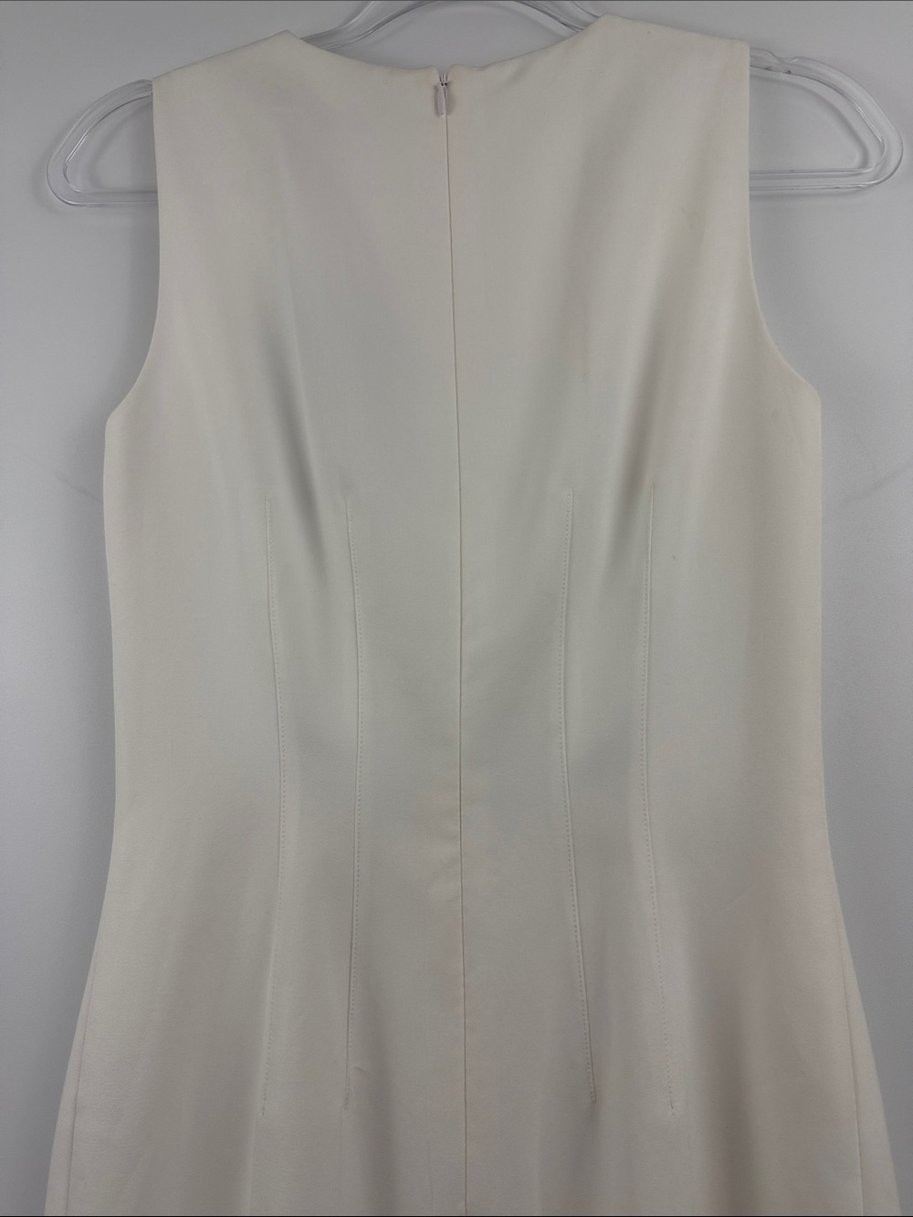 NWT Antonio Melani White Sleeveless Sheath Career Cocktail Dress Size 2 - Picture 10 of 11